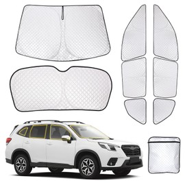ZATOTOO Car Window Shades Forester 2019-2024 Custom Sun Shades Full Set | Front Side Rear Triangle Window Covers | Total Blackout Privacy UV Protection | Heat Blocking for Camping Napping Long Parking