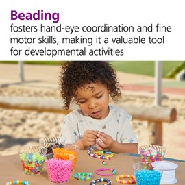 Colorations - BDBKT Value Assorted Bead Bucket for Kids, 3500 Beads, Bulk, Jewelry, Storage, Accent Beads, Arts & Crafts, Slime, Stringing, Teachers, Motor Skills