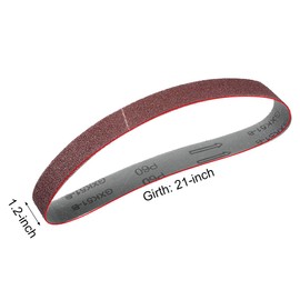 uxcell 1-1/8" x 21" 60 Grit Sanding Belt Aluminum Oxide Sandpaper Belts for Portable Strip Sander Wood Finishing Metal Drywall Polishing Sharpening Abrasive Paper 3pcs