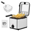 Electric Deep Fryer With Basket & Lid, 1000W Deep Fat