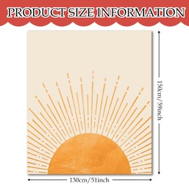 Kemingni Boho Throw Blanket - Sun Blanket, Sunset Decorative Throw for Bed Couch Sofa, 50x60 Inches