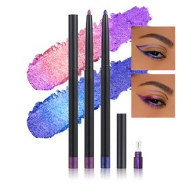 Prreal 2 PCS Chameleon Eyeliner Pencil Set, Colored Eyeliner, Waterproof Eyeliner Pencil, Long-Lasting Eyeliner Pen for Eye Makeup（07+08）