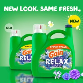 Gain Liquid Laundry Detergent, Relax, HE Compatible, 154 fl oz, 107 Loads