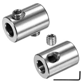 M METERXITY 2-Pack Wire Rope Cable Clamp, 7mm Hole 304 Stainless Steel Double Holes Lock Clip with Hexagon Screws Spanner for Cable Rigging/DIY Decorative Rope/Clothesline