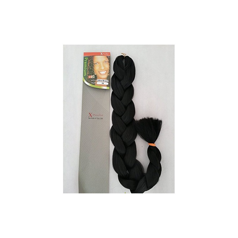 X-pression Premium Original Ultra Braid. Colour 1B