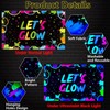 Glow Neon Birthday Backdrop - Let's Glow Banner for Black