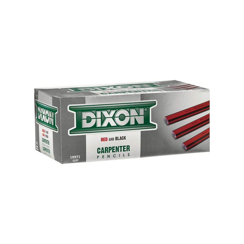 Dixon 19971 Carpenter Pencil with Medium Graphite Core, 7" (Pack