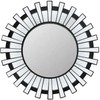 Northlight 25.5" Black and Clear Sunburst Round Mirror Wall Decor