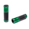 Motorbike Handgrips Hand Grips Green Aluminium & Rubber for all