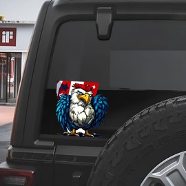 Eagle Stickers Bumper Sticker Patriotic American Eagle Car Decals, Waterproof Anti-Fading Vinyl Stickers 2-Pack for Vehicles, Trucks, and Windows B056