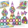Magnetic Tiles Travel Toys for Kids 4-8, 42PCS Candy Color