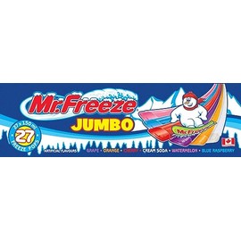 Mr. Freeze Jumbo Ice Pops 27x150ml Freezies {Imported from Canada}