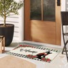 Dlzdn Winter Cat Door Mat Tuxedo Cat Doormat Christmas Non-Slip