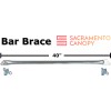 sacramentocanopy.com 40" Canopy Bar Brace with Two 1-1/2" Fittings Greenhouse