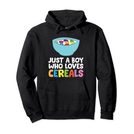 Just a Boy Who Loves Cereals Breakfast Cornflakes Cereal Pullover Hoodie