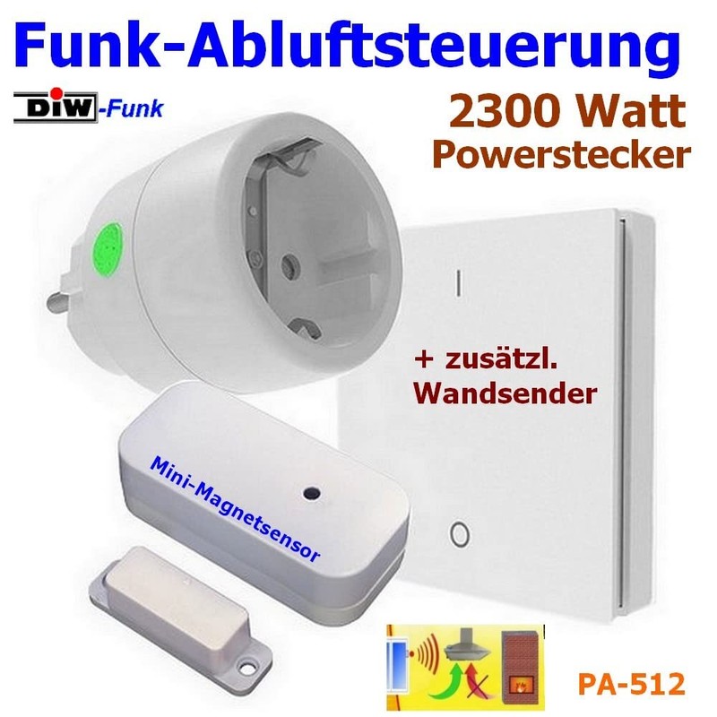 DIW-Funk Exhaust Control PA-512 Economy Set Window Contact Switch DFM-2000