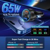 3-Pack Car Charger,4-Port 65W PD+QC 3.0 Car Charger USB C