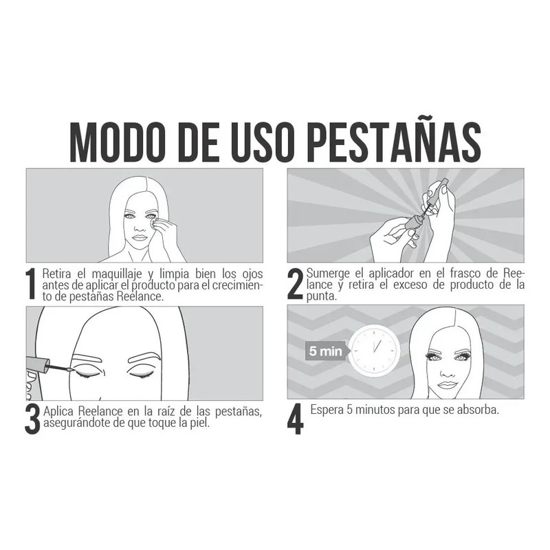Serum Crecimiento Pestañas 6ml Fortalece Volumen Reelance