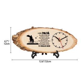 Tulolvae Gift for Birthday Father, Wooden Watch Gifts for Dad from Daughter, Christmas Original Ideas, Father's Day Gifts for Father Men, 12 x 4 inches