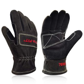 Intra-FIT Structural Fire Fighter Glove,NFPA 1971 Curved Fingers, Heat Resistance, Flame resistance, Fire-fighting Gloves