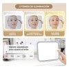 Maletin Estuche De Maquillaje Con Espejo Y Luz Led 3