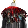 L'VOW Women Evil Queen Feather Collar Cloak Vampire Cape Witch