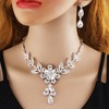 Flower Jewelry Sets for Women Trendy Silver Blue Red Jewelry