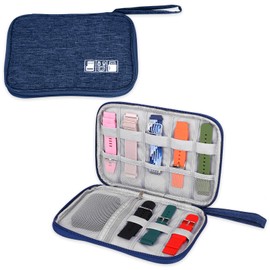 simarro Watch Strap Storage Case, Travel Organiser Bag for Watch Bands Waterproof Smart Watch Band Organiser Case Watch Band Holder Compatible with All Watch Bands & Accessories (Gray) (Black)