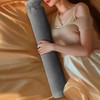 Large capacity long-term warmth velvet cover long compress pack 1L water bag hot water pack portable thermal insulation Gray 1 liter