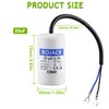 BOJACK 20 uF 450V AC 20 MFD CBB60 Wire Lead