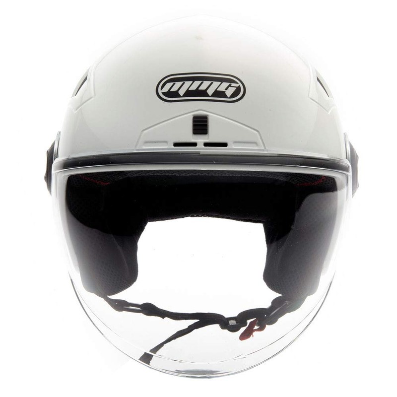 MMG Helmets Open Face Pilot Style Integrated Flip Up Visor