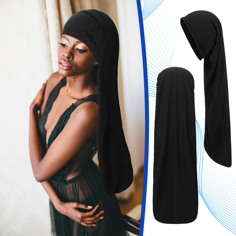 Twistover 2 Pcs Jumbo Dreadlock Cap Hair Dreads Head Wrap