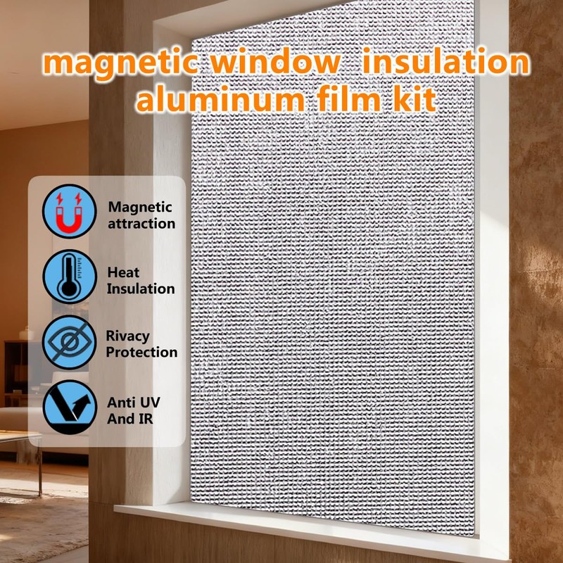 Magnetic Window Insulation Kit Suitable for Summer and Winter, Heat