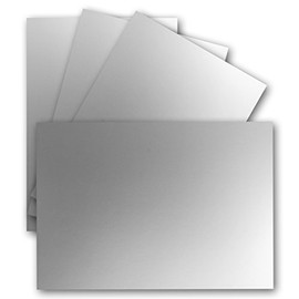 25 Single Cards DIN A6 10.5 x 14.8 cm 240 g/m² Metallic Silver Coloured Card Craft Paper Craft Cards Blank Postcards