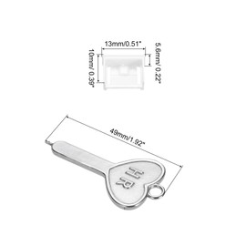 sourcing map 15 Port Blocker Locking USB Port/Dust PC Blocker with Coded Key,White