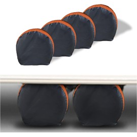 MORNYRAY Tire Covers 4 Pack,Waterproof Anti-UV Snow Sun Rain Tire Covers for RV,Truck, SUV, Trailer, Camper.