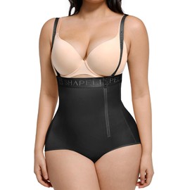 SHAPELLX Shapewear Panties for Women Tummy Control High Waist Body Shaper Fajas Colombianas Panties (4X-Large Black