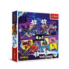 Trefl - Batwheels, Get to know Batwheels - Puzzle 4-in-1, 4 Designs, 12 to 24 Pieces - Different Difficulty Levels, Game for Children from 4 Years, Multicoloured
