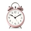 Acctim Shefford Analogue Faux Double Bell Small Alarm Clock (Dusty