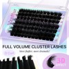 Vznffur Fluffy Lash Clusters Thick Volume Eyelash Clusters 200D 10-18MM