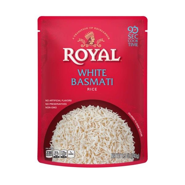 Authentic Royal Ready To Heat Rice, White Basmati, 4 Count