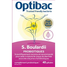 Optibac Optibac Saccharomyces Boulardii YEAST Based Probiotic Supplement, Reduces Antibiotic Diarrhea, 5 Billion CFU, Vegan, Gluten-Free, Dairy-Free. NO CAPSULE FILLERS