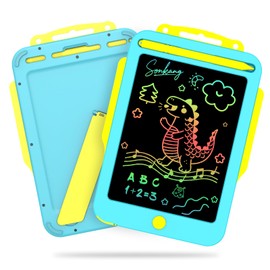 Songkang LCD Writing Tablet for Kids 8.5 Inch, Color Drawing Pad with Back Display Stand, Reusable Learning Toy, Birthday Gift, Holiday Gift for 3 4 5 6 7 8 9 10 Year Old Boys Girls (Blue)