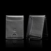 Black/White Leather Card Wallet for Men with RFID Blocker without