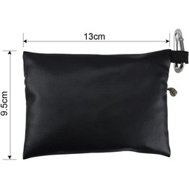 2Pcs Black Mini Golf Tee Pouch Bag, Resistant Golf Ball Tee Storage Bag Leather Golf Tees Pocket with Zipper, Golf Supplies Accessories, Golf Club Bag Accessories, Golf, Golf Tee Bag