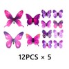 60PCS Butterfly Wall Decals - 3D Butterflies Decor Home Decoration