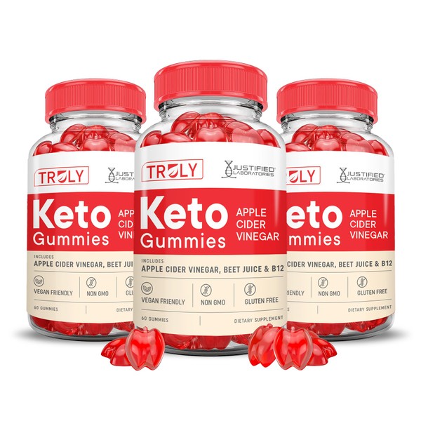 Justified Laboratories (3 Pack) Truly Keto ACV Gummies Advanced Formula