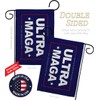 Blue Ultra MAGA Garden Flag - Americana Political President Democrat
