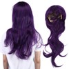 Peluca Morada, Peluca Voluminosa de pelo Largo Moda Recto Mezcla
