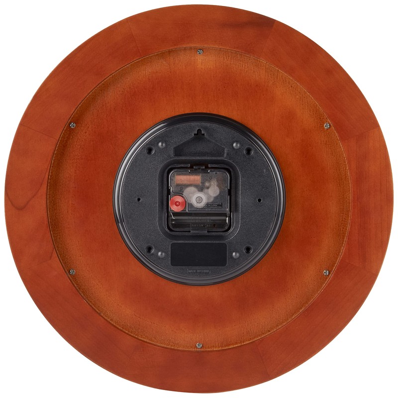 Bulova C4228 Reedham Wall Clock, 14" Diameter, Walnut
